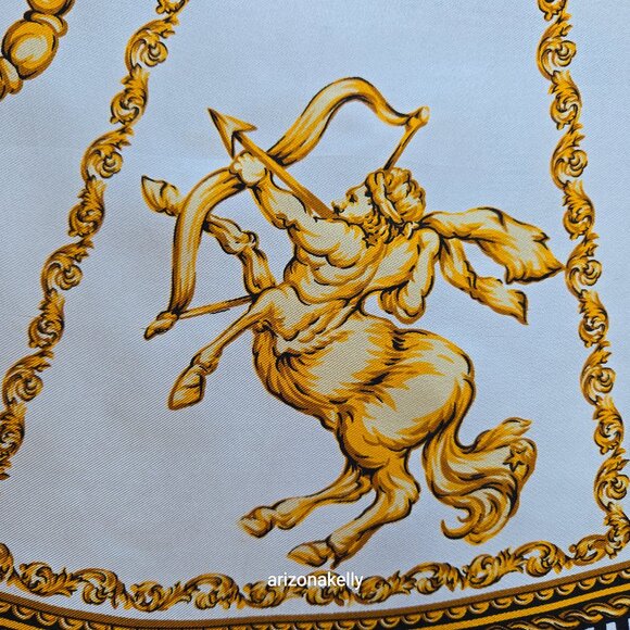 Ann Taylor Silk Scarf Zodiac Horoscope Astrology - Picture 9 of 13